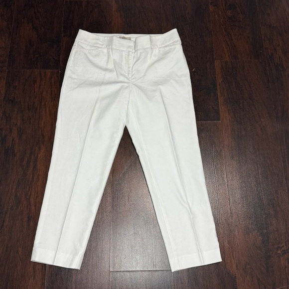 Ann Taylor LOFT White Cream Cropped Pants 8 GuC - Picture 2 of 10